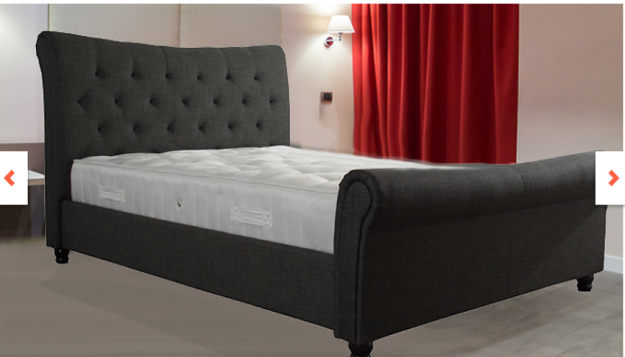 Artisan Rosa Grey Fabric Bed