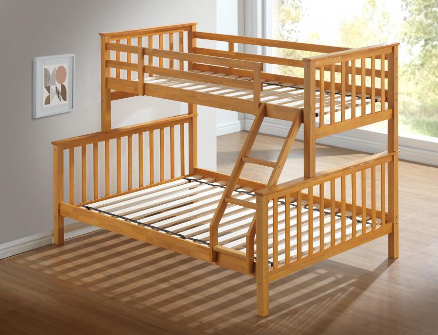 Artisan Juneau Beech Finish Three Sleeper Bunk Bed