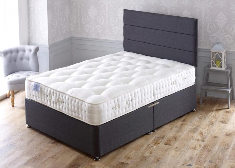 Apollo Beds Silver 2000 Pocket Spring Divan Bed Includes Base and Mattress