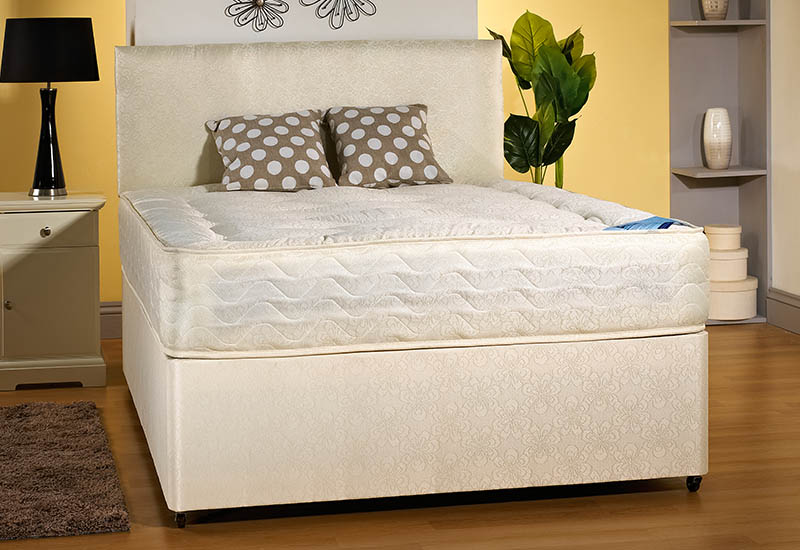 DreamMode Oxford Deep Quilted Divan Bed Includes Base and Mattress