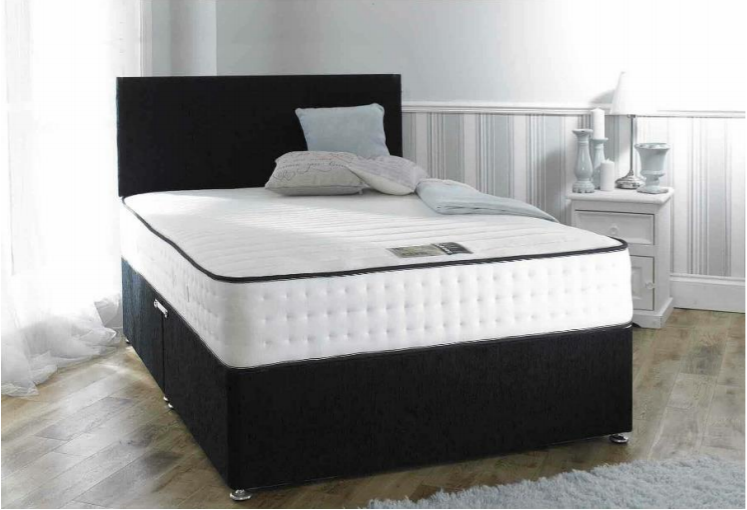 DreamMode 1000 Pocket Memory Divan Bed with FREE Headboard Includes Base Mattress and Headboard