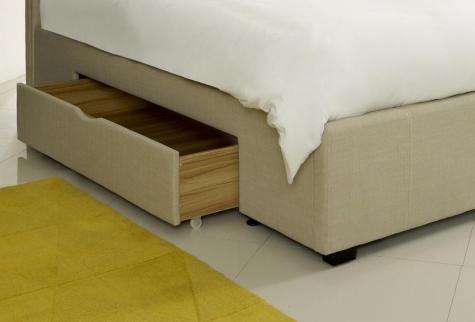 Artisan Rosabella Stone Fabric Drawer Bed