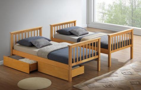 Artisan Alaska Beech Finish Bunk Bed