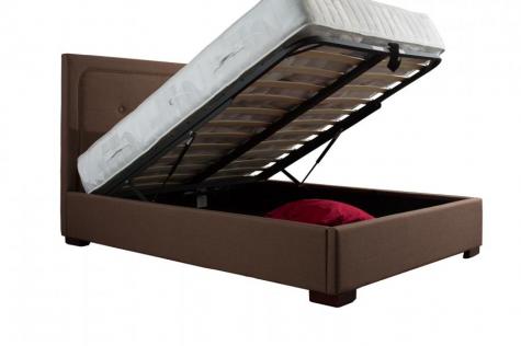 Artisan Malmo Light Brown Fabric Ottoman Bed